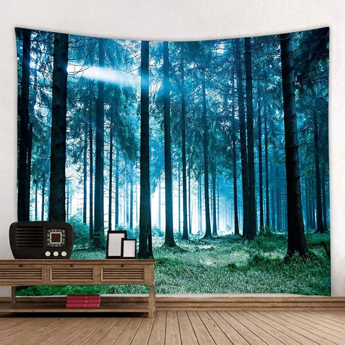 Llamazing Forest Nature Wall Tapestry - Living Room & Bedroom Decor - Magic Scenic Landscape