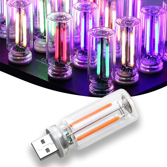 Touch Control Retro USB Night Light, Touch Adjustment Lights,Plug in USB Auto Night Light, Mini LED Bulb for Car, Camping, Gift, Party, Holiday Decoration, Bedroom, Desktop (Green, 901)