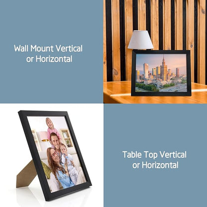 Giftgarden Black 8x10 Picture Frame Bulk, Multi 8 x 10 Photo Frames Set for Wall Hanging or Tabletop, 12 Pack
