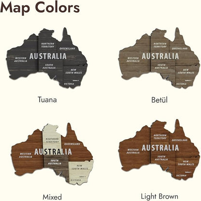 Colorfull Worlds, Multilayer 3D Wooden World Map, Travel Map States and Capitals, Wall Decor For New House, Gift For Travelers, Office Decor, Birthday Present, Living Room Decoration (L, Tuana)