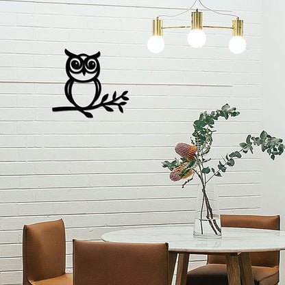 Zzbakress Wooden Owl and Olive Leaf Wall Art Decoration,Wall Decor for Living Room Indoor Outdoor Decoration