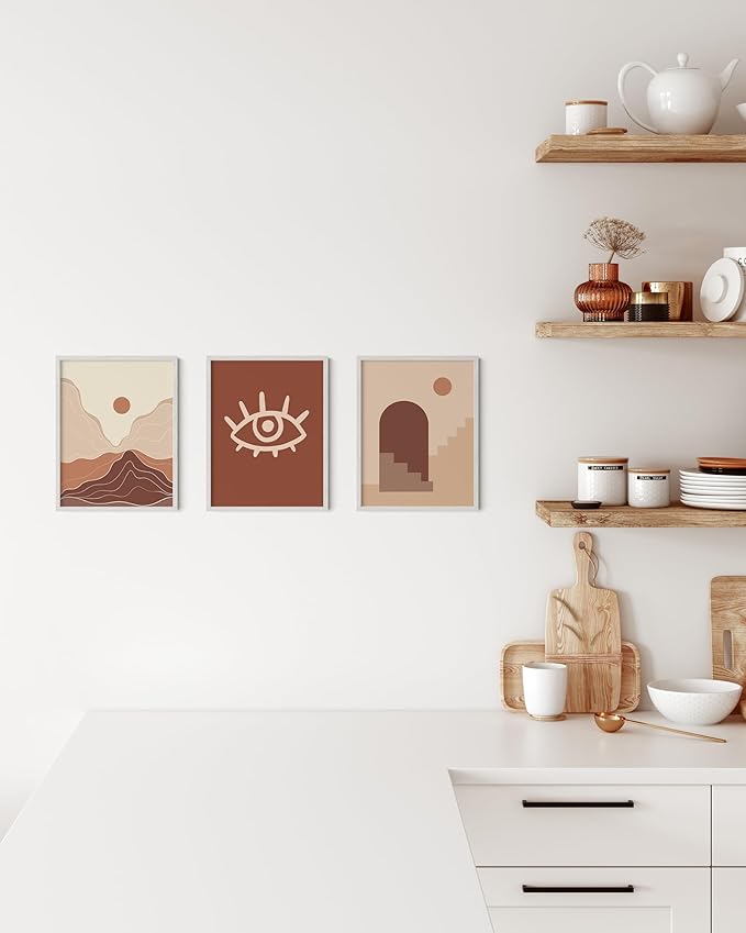 HAUS AND HUES White Oak Wood 8.5x11 Picture Frames - Set of 3, Modern Frames for Certificates and Documents