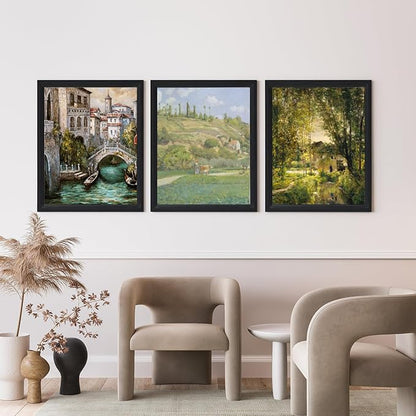 KTKDE 12x12 Picture Frame Set of 5, Wooden frames black, Wall Hanging Display, Best Square Photo Frame Studio Gallery for Photos, Posters & Art Prints