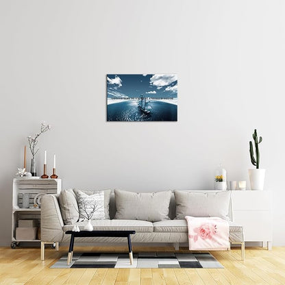 Jumong Motivational Wall Decor Canvas Print SMOOTH SEAS NEVER MADE A SKILLED SAILOR Inspirational Office Wall Art Motivational Posters Inspirational Wall Art for Office Decor