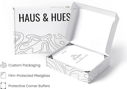 HAUS AND HUES 16x24 Silver Metal Picture Frames - Premium Aluminum with Vertical & Horizontal Hanging, Shatterproof Plexiglass - Perfect for Home or Office (16x24 in, Silver, Set of 6)