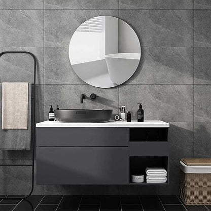 12'' Round Wall Mirror Tiles High Clear Reflecticon Self Adhesive Acrylic Mirror Sheets Circle Stickers for Bathroom, Bedroom, Door, Home Decor