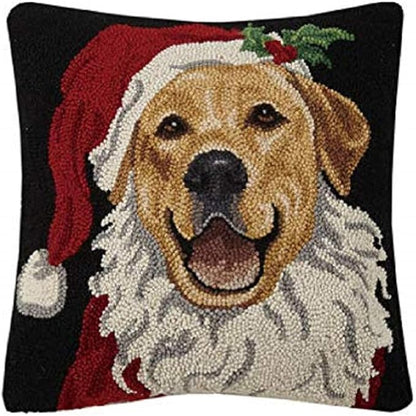 Peking Handicraft 31SJM10060C18SQ Holiday Retriever Hook Pillow, 18-inch Square