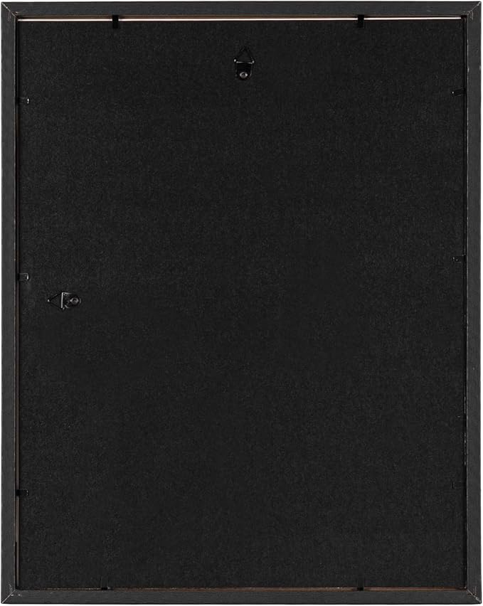 Kate and Laurel Gibson Modern Wall Picture Frame Set of 4; 11x14 matted to 8x10; Black and White; Four-Piece Frame Set for Use as Gallery Wall Frame Set in Living Room Wall Décor