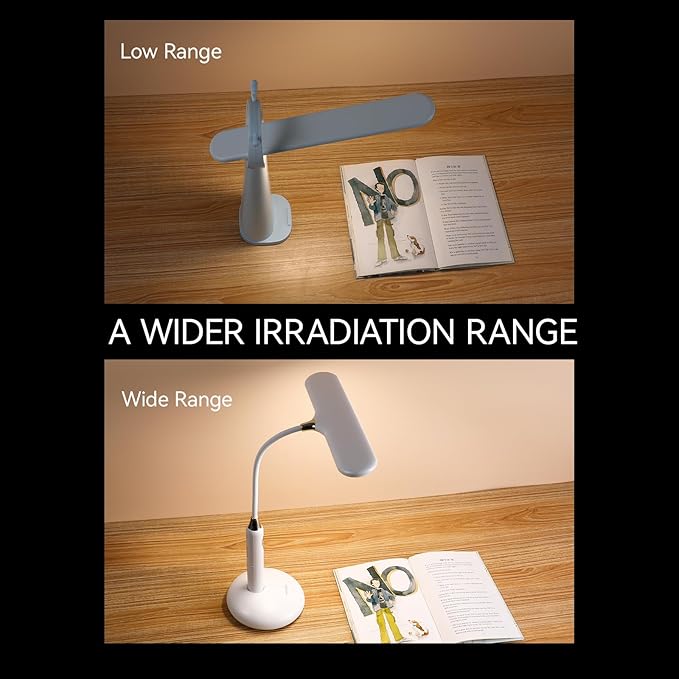 VAVOFO LED Desk Lamp 6778B - Touch Control, Adjustable 2700-7000K Color Temperature, 700 Lumens, 360° Flexible Gooseneck, USB-C Charging, 2.5hrs Cordless, Eye-Caring Light (White)