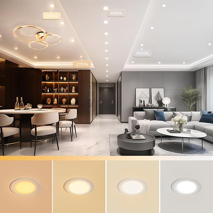 2 Inch LED Recessed Lighting, Dimmable Downlight 3W(35W Halogen Equivalent), CRI80, 4000K Natural White Ceiling Light with LED Driver (24 Pack)