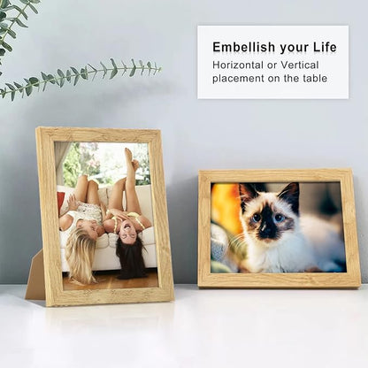 4x6 Picture Frame, Composite Wood Photo Frame with Perspex Glass for Vertical or Horizontal Tabletop Wall Display for Photos, Paintings, Posters, Artwork, Birthday Christmas Gift, Set of 4