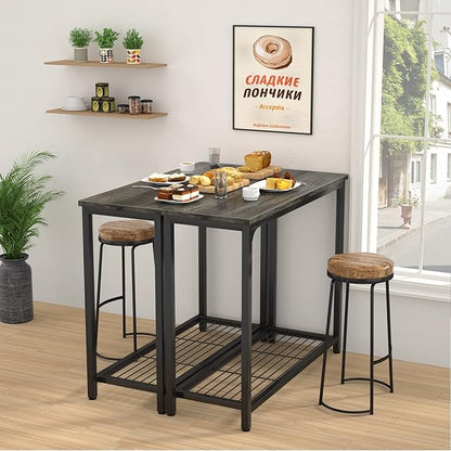 Ecoprsio Console Table Sofa Table with Mesh Shelves, 2 Tier Entryway Table Foyer Table for Entryway, Front Hall, Hallway, Sofa, Couch, Living Room, Coffee Bar, Kitchen, Grey, 32 Inch