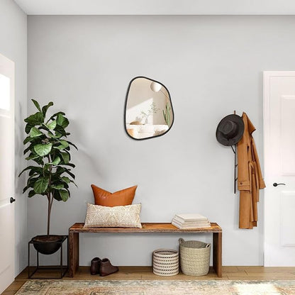 Irregular Asymmetrical Mirror Wall Mounted, Unique Vanity Mirror, Shaped Dressing Mirror Decorative for Living Room, Bathroom, Bedroom, Entryway Wall Decor 14"x10"