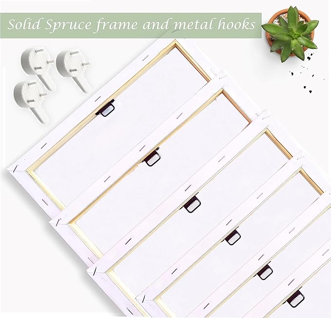 Induslyfe Framed Eucalyptus Sage Green Botanical Plant Wall Art Canvas Decor Set of 6, Nature Wall Art Prints Posters, Flower Wall Art for Bathroom Bedroom Living Room 9x12