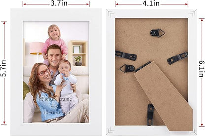 Giftgarden White 4x6 Picture Frame Pack of 12, Multi White Woodgrain 4 by 6 Photo Frames Bulk for Wall or Tabletop Display