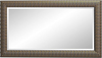Howard Elliott Collection Alexander Leaning & Standing Full Length Oversized Mirror, Traditional Antique Bronze Wall Mounted Floor Mirror with Wood Frame, for Home, Living Room & Bedroom, 82 x 46 Inch