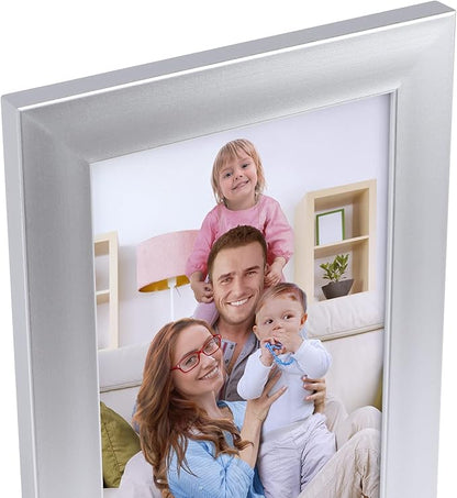 Giftgarden 5x7 Picture Frame Silver Set of 12, Multi Modern 5 by 7 Photo Frames Bulk for Wall or Tabletop Display