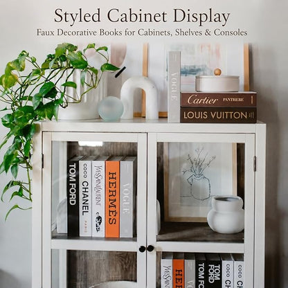 PROBENEX Suite Faux Decorative Books Set of 7 | Not Real Books(Cardboard Boxes) | Bulk Pricing for Home Staging, Interior Design & Airbnb | Luxury Designer Coffee Table | Modern Shelf Decor