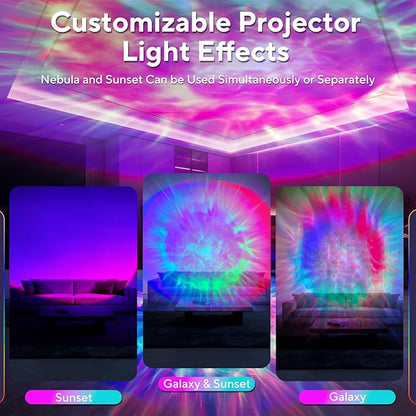 Galaxy Projector for Bedroom, Galaxy Light Projector Led Lamp with Remote & Timer, Night Light Gifts for Kids,Room Decor/Birthdays/Christmas/Party/Tiktok Live, Black Color