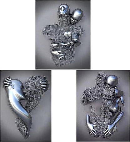 3 PC Wall Art Decor Artwork Figure Statue Modern Art Canvas Painting,Large Wall Art for Bathroom Bedroom Decoration（No Frame