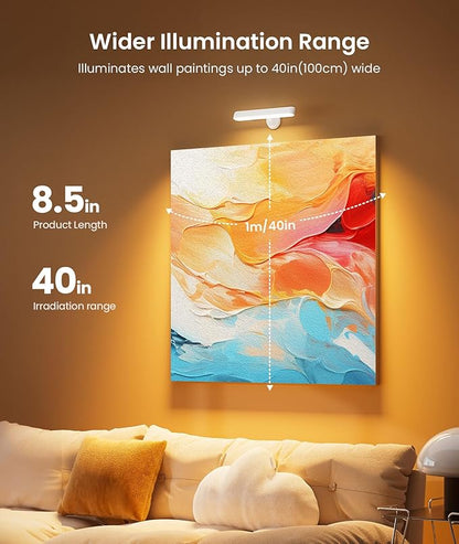 PopoIron Wall Sconces Rechargeable 7500mAh Battery Operated Wall Lights Cordless LED Wall Lamp, Touch and Remote Control, 3 Colors Wall Lamps 360° Rotate Dimmable Brightness with 15 RGB Colors