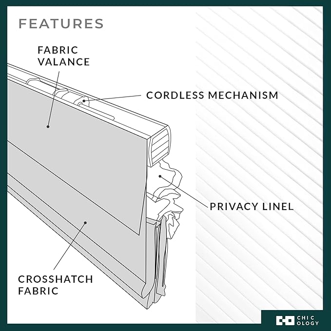CHICOLOGY Cordless Roman Shade, Light Filtering Privacy Liner, Textured Belgian Chocolate Fabric, True-to-Size 27" W x 64" H, Inside/Outside/Ceiling Mount Window Treatment for Living Room Bedroom