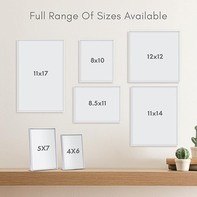 MANTELLO ESSENTIALS Picture Frames, 5x7 Picture Frame Buk, 6 Pack of Black Thin Frames, 5x7 Frame, Picture Frame Set of 6