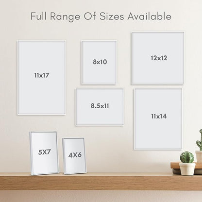 MANTELLO ESSENTIALS Picture Frames, 5x7 Picture Frame Buk, 6 Pack of Black Thin Frames, 5x7 Frame, Picture Frame Set of 6
