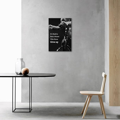 Jumong Motivational Quotes-Never Gives up-Inspirational Office Wall Art, Sport Encouraging Canvas Posters for Office, Living Room Decor, Gallery-Wrapped Canvas Art Set Framed Ready to Hang