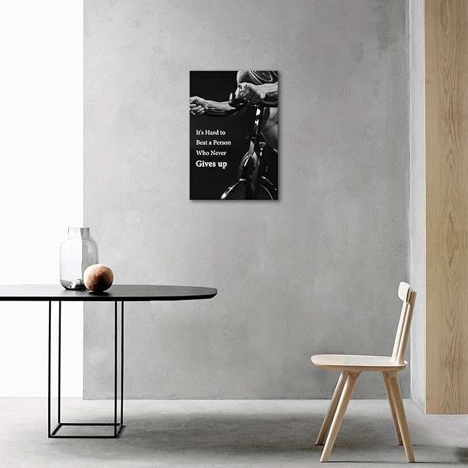 Jumong Motivational Quotes-Never Gives up-Inspirational Office Wall Art, Sport Encouraging Canvas Posters for Office, Living Room Decor, Gallery-Wrapped Canvas Art Set Framed Ready to Hang