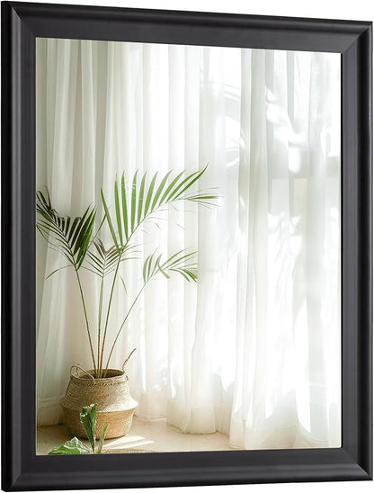 Black Mirror for Bathroom,Rectangle Rustic 30 x 36 inch Vanity Mirror for Wall,Wall-Mounted Hanging Mirror for Entryway,Bedroom or Living Room