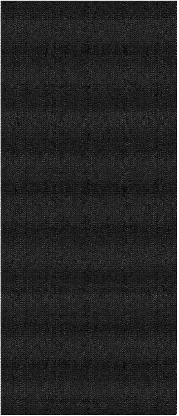 KOZYFLY Black 3x7 Washable Kitchen Runner Rug, Non Slip Wide Runners for Hallway, Cotton Entryway Runner, Braided Floor Carpet for Entry, Kitchen, Bedside, Hall, Black/Dark Grey