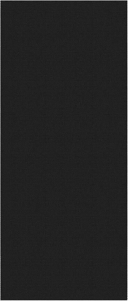 KOZYFLY Black 3x7 Washable Kitchen Runner Rug, Non Slip Wide Runners for Hallway, Cotton Entryway Runner, Braided Floor Carpet for Entry, Kitchen, Bedside, Hall, Black/Dark Grey