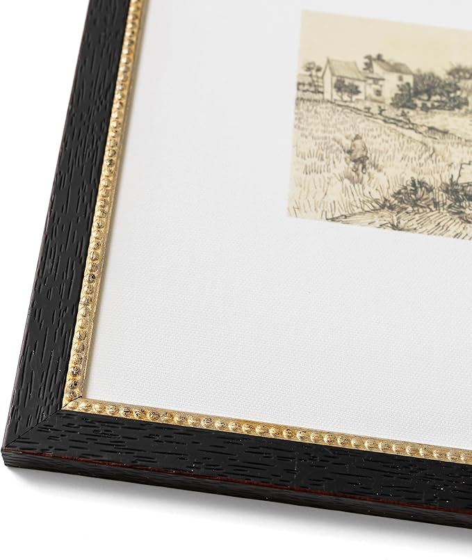 Petal Lane Antique Wall Decor - 11x11 Framed Antique Decor - Make Your Own Gallery Wall Frame Set - Dark Academia Wall Decor - Canvas Wall Art with Vintage Frame (Tuscan Village)