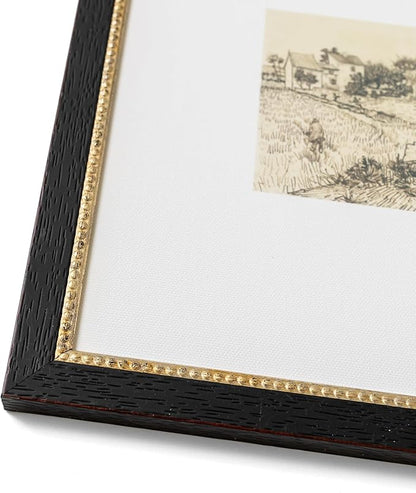 Petal Lane Antique Wall Decor - 11x11 Framed Antique Decor - Make Your Own Gallery Wall Frame Set - Dark Academia Wall Decor - Canvas Wall Art with Vintage Frame (Tuscan Village)