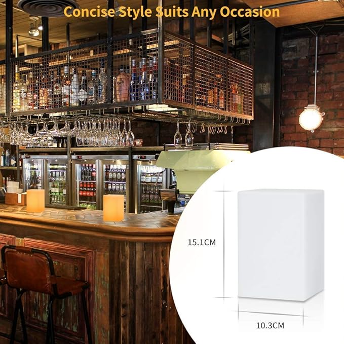 Cube Shape Color LED Mood Lamp, Rechargeable Dimmable Night Light with Remote Control 16 Dimmable Colors 4 Effects for Kids and Adults,Ambient Decorative Party Lighting (Cubic 10 * 15cm)