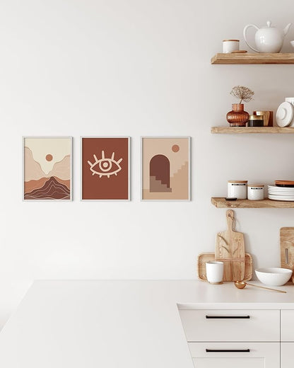 HAUS AND HUES White Oak Wood 9x12 Picture Frames - Set of 3, Elegant Frames for Photos and Posters
