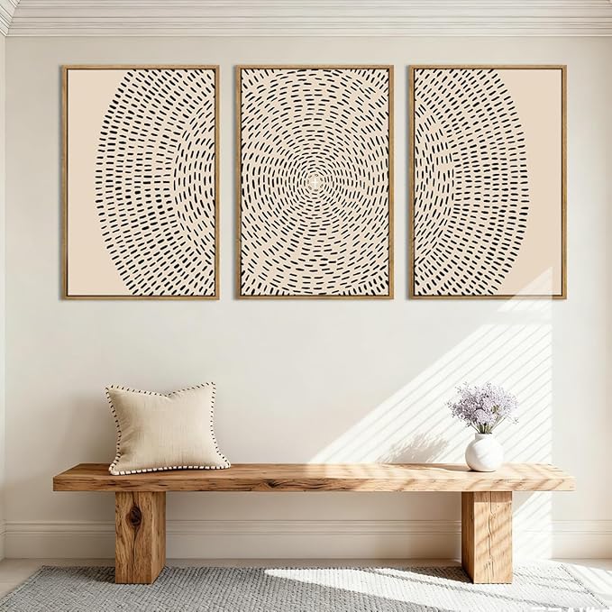 ANHUIB Large Jesus Wall Art 24x36 Inch Jesus Feeds The 5000 Canvas Wall Art Set of 3 Framed Christian Wall Decor Modern Abstract Art Print for Living Room Bedroom Office Home
