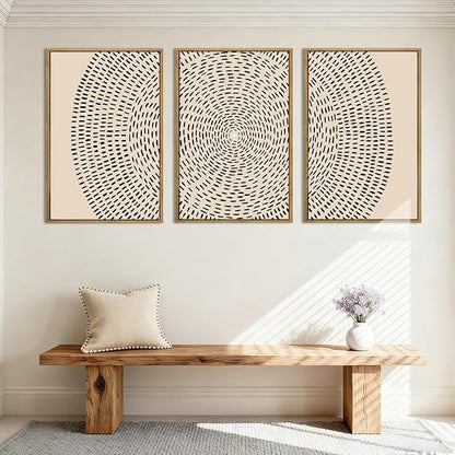 ANHUIB Large Jesus Wall Art 24x36 Inch Jesus Feeds The 5000 Canvas Wall Art Set of 3 Framed Christian Wall Decor Modern Abstract Art Print for Living Room Bedroom Office Home