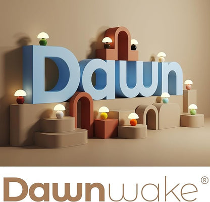 Dawnwake Mushroom Lamp Desk Lamp for Bedroom,Table Bedside Small Lamps for Living Room,Mushroom Decor Cute Mini Modern Mid Century Lamps for Night Stands,Aesthetic Home Living Room Decor(Yellow)