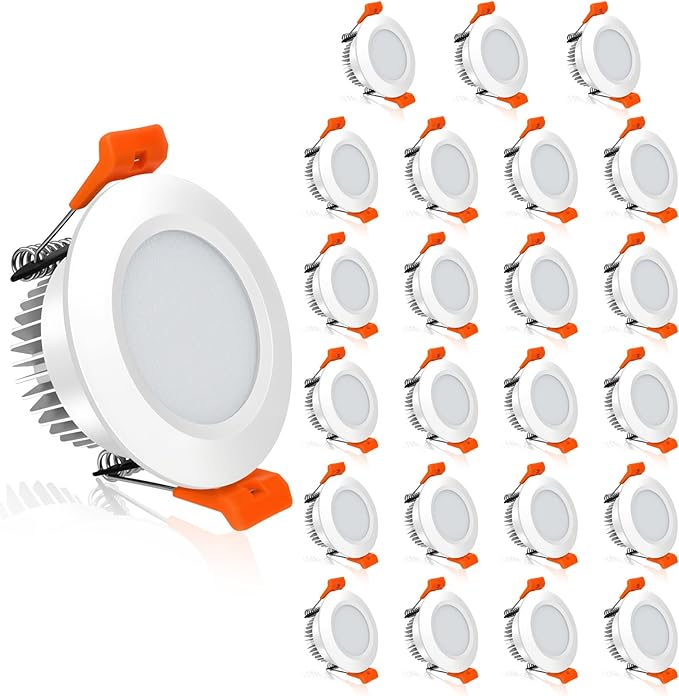 2 Inch LED Recessed Lighting, Dimmable Downlight 3W(35W Halogen Equivalent), CRI80, 4000K Natural White Ceiling Light with LED Driver (24 Pack)