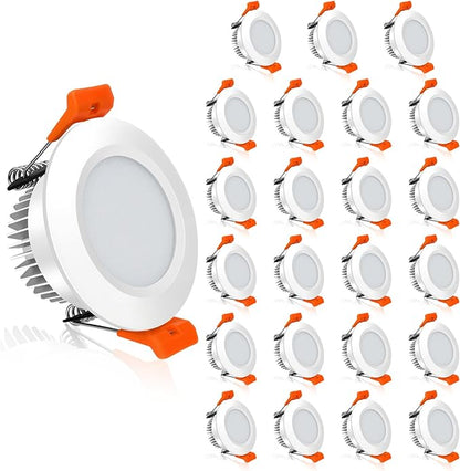 2 Inch LED Recessed Lighting, Dimmable Downlight 3W(35W Halogen Equivalent), CRI80, 5000K Daylight White Ceiling Light with LED Driver (24 Pack)