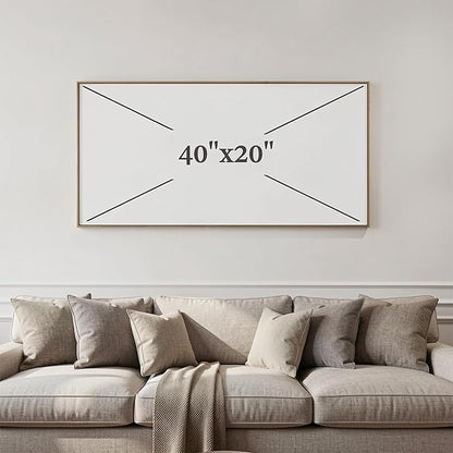 Wall Art Floral Rustic Wall Decor Brown and Grey Canvas Painting Abstract Wall Art for Bedroom Living Room Dining Room Home Office Decor 20"x40" with Framed