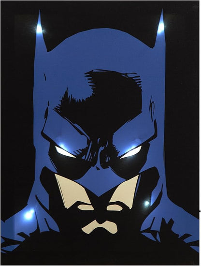 Batman LED Wall Art,11.5"x15.75" Children's Hanging Décor, Light-Up Artwork for Kids' Rooms