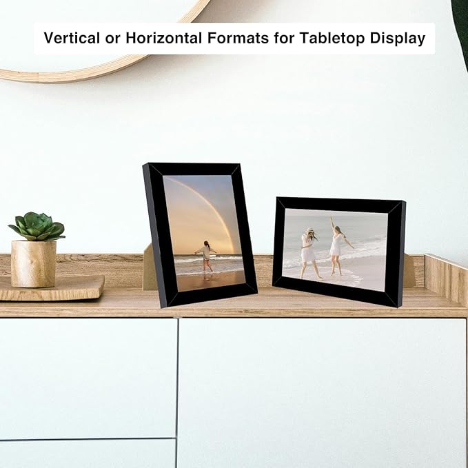 JCJMY 10 Packs 3x5 Picture Frames, Lightweight 3 by 5 Frames Bulk Set of 10 Collage Wall Decor Photo Frames Set for Wall and Tabletop, Black