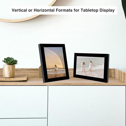 JCJMY 10 Packs 3x5 Picture Frames, Lightweight 3 by 5 Frames Bulk Set of 10 Collage Wall Decor Photo Frames Set for Wall and Tabletop, Black