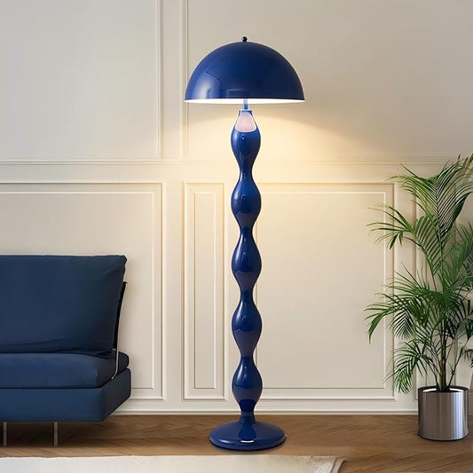 Modern Mushroom Floor Lamp, Blue, 59.1 Inch High, 3 Light Colors, Foot Switch