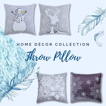 Comfy Hour 18"x13" Blue and White Scallop Shell Accent Pillow, Antique Vintage Figurine Style Home Decor, Coastal Lumbar Cushion with Removable Insert