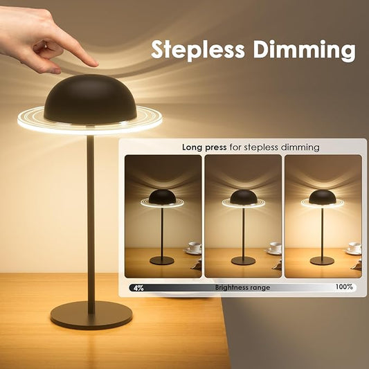 KIBTOY Cordless Table Lamps, Rechargeable Battery Operated Lamps, Touch & Remote Control, 3 CCT & RGB Colors Dimmable,Portable Small Lamp for Bedsides,Kids,Dining Room,Living Room 2Pack
