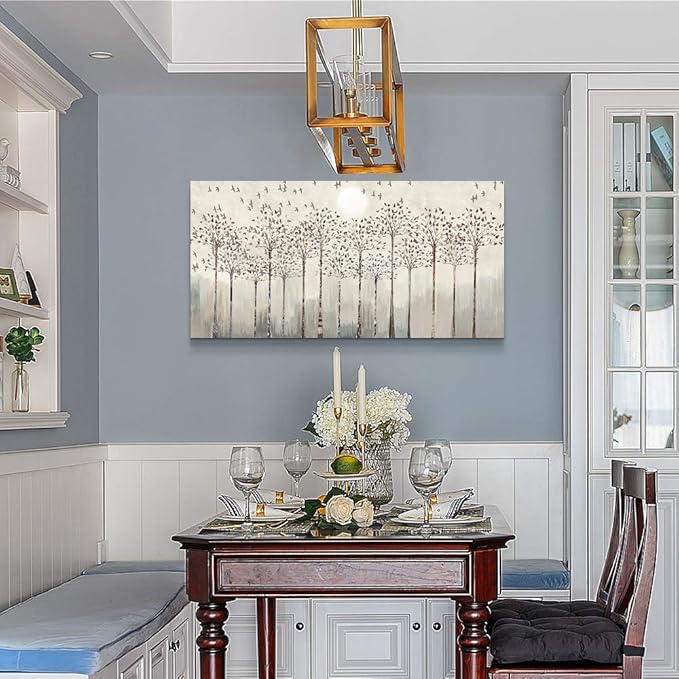 Canvas Wall Art For Living Room Trees And Birds Abstract Paintings Kitchen Wall Decor Office Canvas Prints Artworks Pictures Wall Decorations For Bedroom,Large Size Fashion Modern Home Decoration